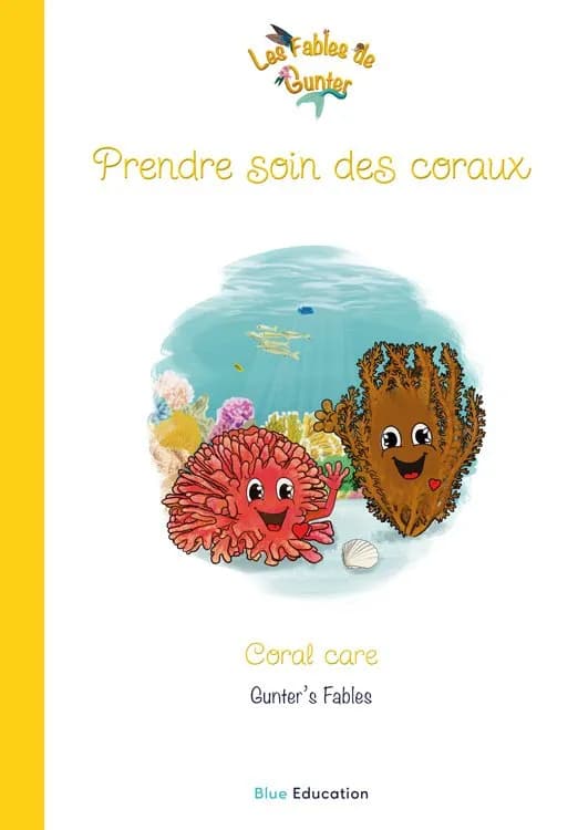 Portada de la fábula «Cuidar los corales», las Fábulas de Gunter