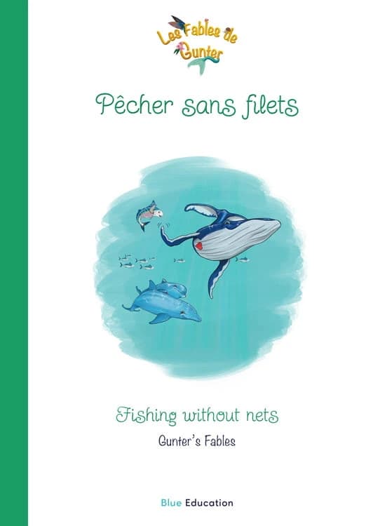 Portada de la fábula «Pescar sin redes», las Fábulas de Gunter